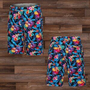 Mens Hreski Tropical Fruits Design Golf Shorts Size 46